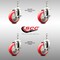 Service Caster 4 Inch 316SS Red Polyurethane Swivel 10mm Threaded Stem Caster Set Brake SS316TS20S414-PPUB-RED-TLB-M1015-4 - alternate 4